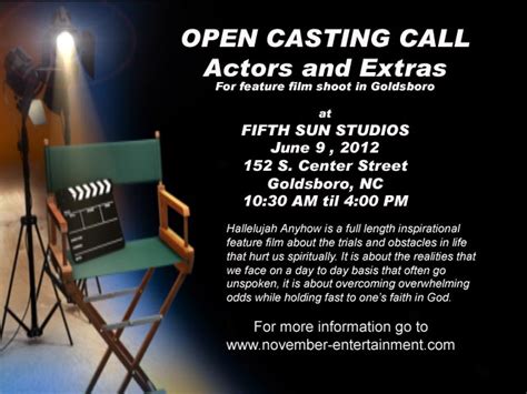 'At One Table' Casting Call .